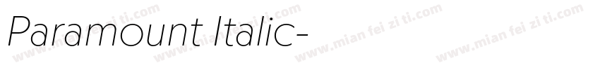 Paramount Italic字体转换